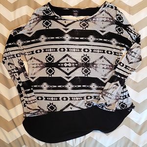 Rue21 size S High Low Shirt with Open Back Design